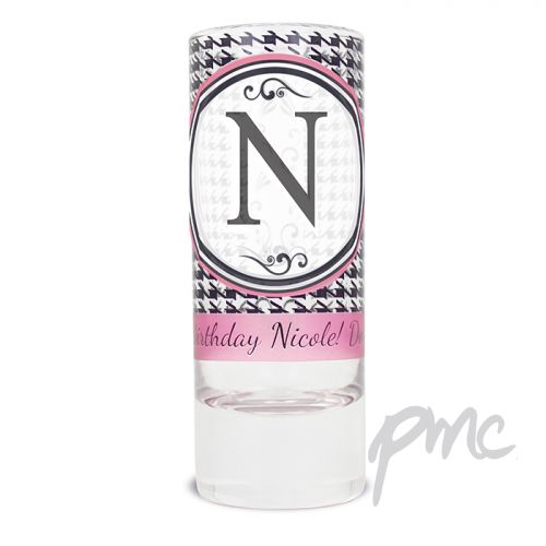 Personalised Houndstooth Shot Glass