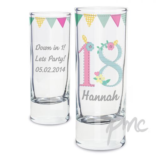 Personalised Birthday Craft Shot Glass