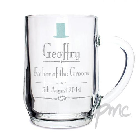 Personalised Decorative Wedding Male Tankard