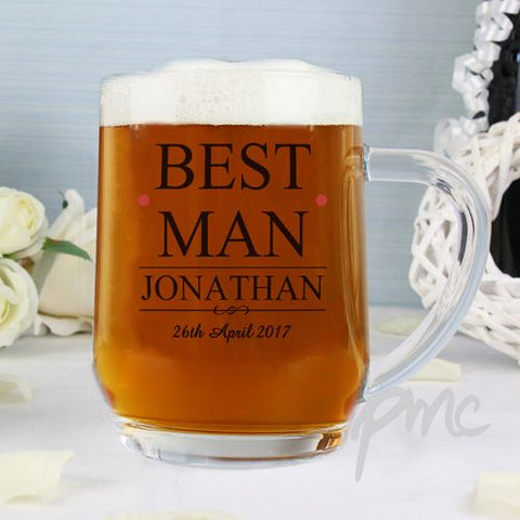 Personalised Mr & Mrs Best Man Tankard