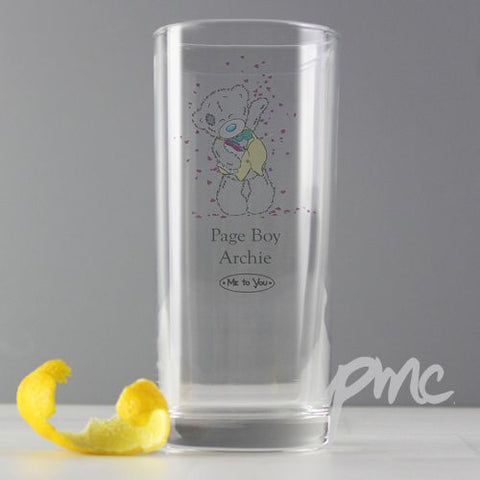 Personalised Me To You Wedding Male Hi Ball Glass