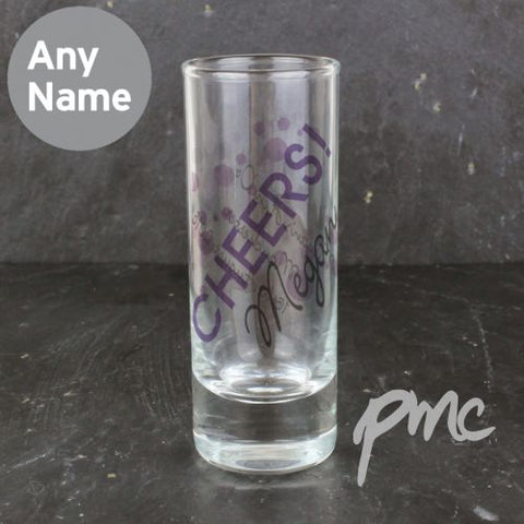 Personalised Cheers Shot Glass