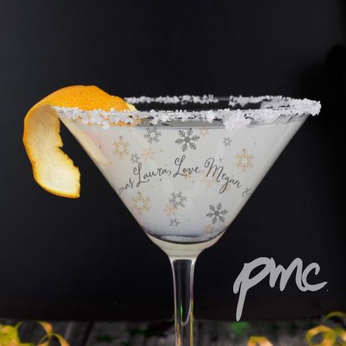 Personalised Snowflake Cocktail Glass