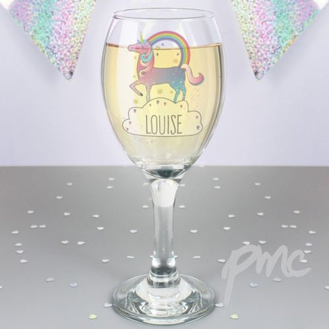 Personalised Unicorn Wine Glass
