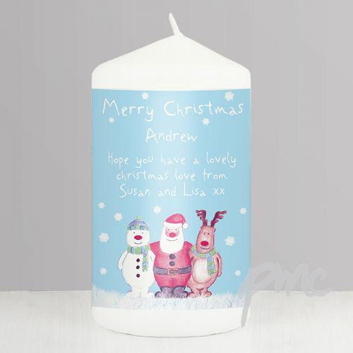 Personalised Snow Scene Candle