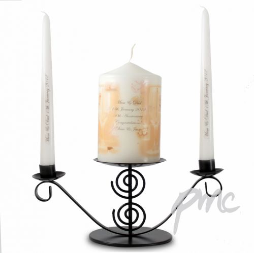 Personalised Gold Unity Candle Gift Set