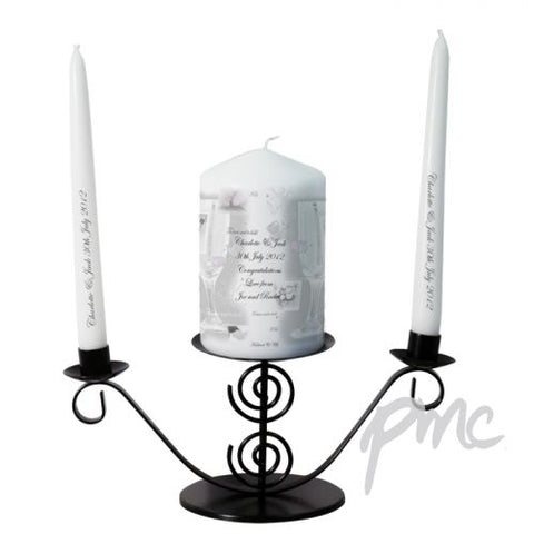 Personalised Silver Unity Candle Gift Set