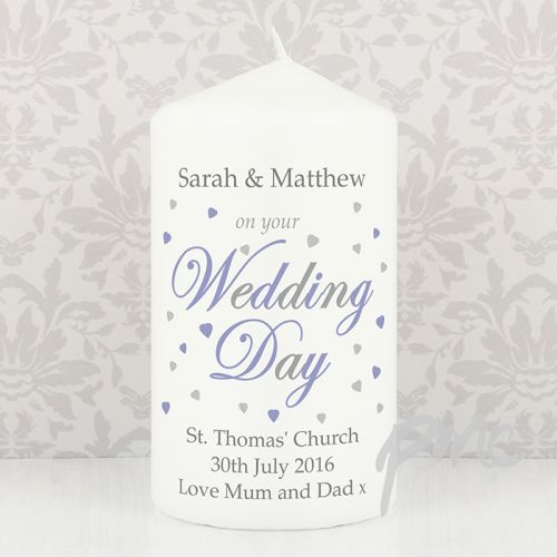 Personalised Wedding Day Candle