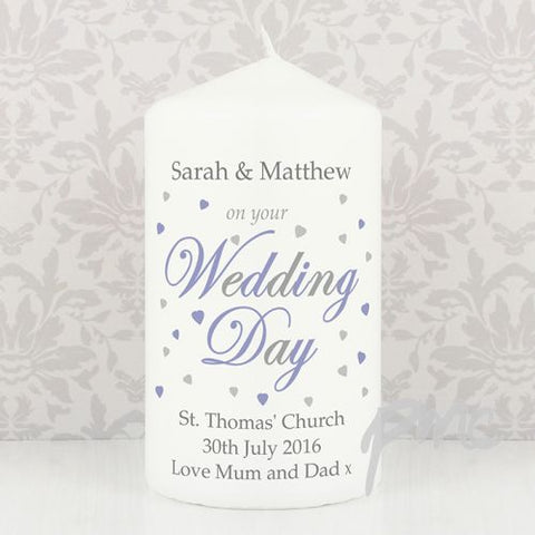 Personalised Wedding Day Candle