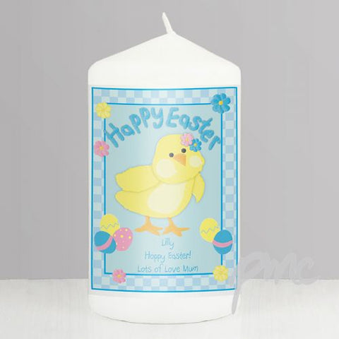Personalised Happy Easter Chick Candle