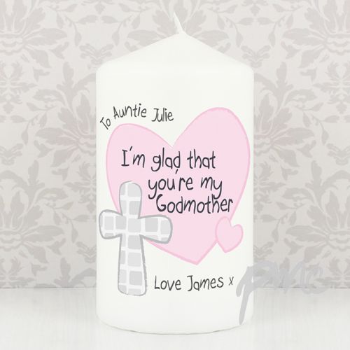 Personalised Godmother Candle