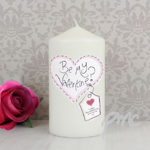 Personalised Stitch Heart Candle