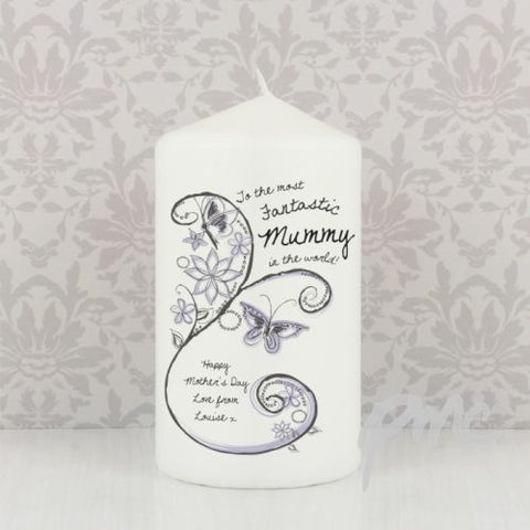 Personalised Flower Pattern Candle