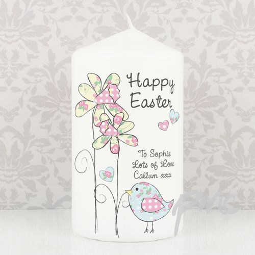 Personalised Daffodil Chick Easter Candle