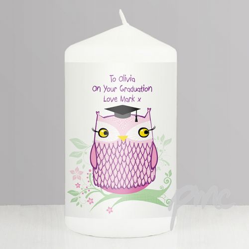 Personalised Miss Owl Candle