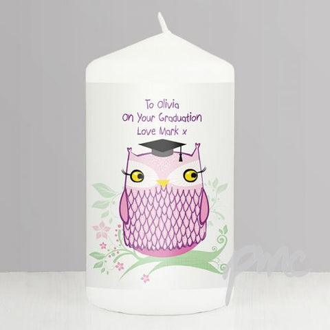 Personalised Miss Owl Candle