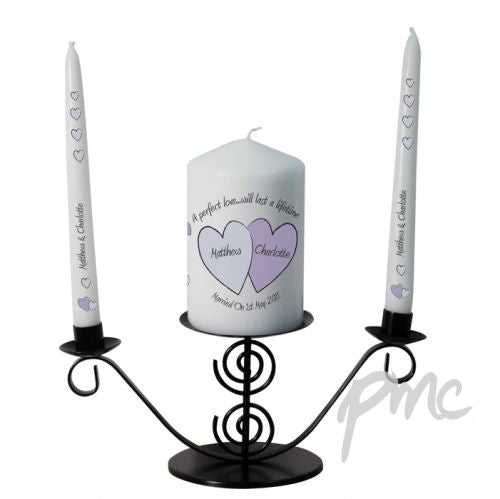 Personalised Perfect Love Unity Candle Gift Set