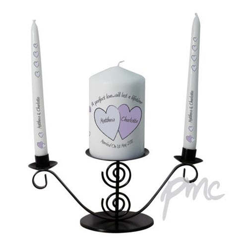 Personalised Perfect Love Unity Candle Gift Set