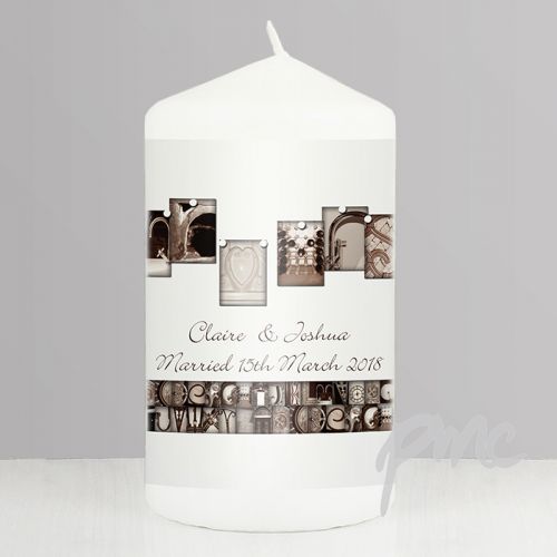 Personalised Affection Art Mr & Mrs Candle