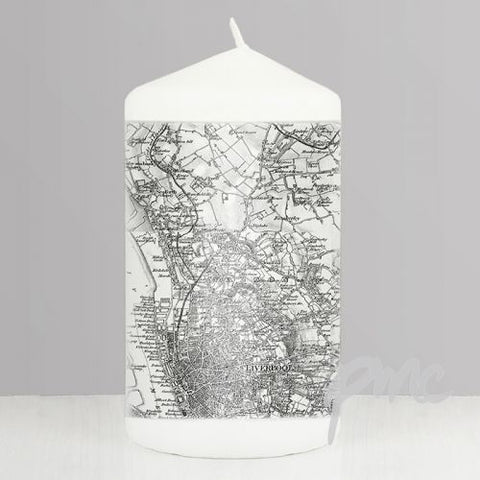 Personalised Map Candle - Old Series 1805 - 1874