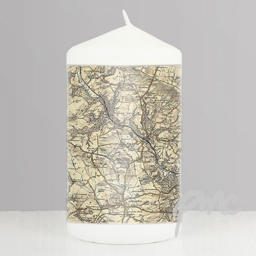 Personalised 1896 - 1904 Revised New Map Candle