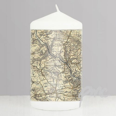 Personalised 1896 - 1904 Revised New Map Candle