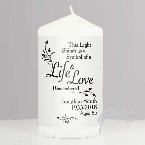 Personalised Life & Love Candle