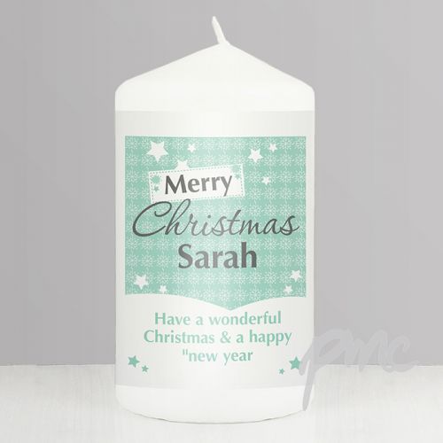 Personalised Snowflake Candle