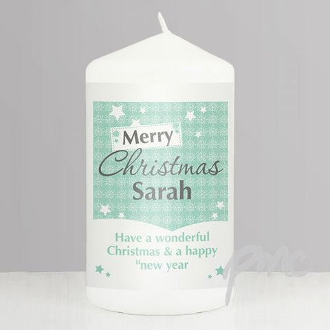 Personalised Snowflake Candle