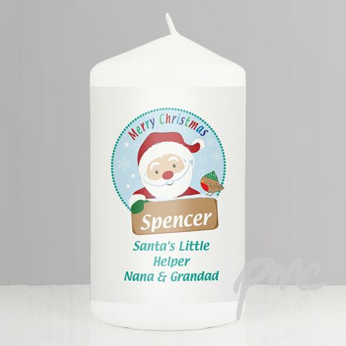 Personalised Santa Candle