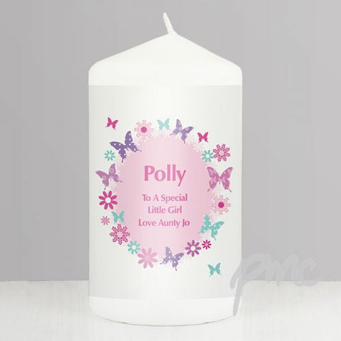 Personalised Butterfly Candle