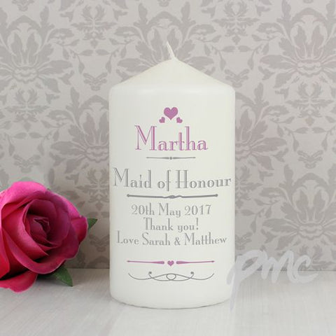 Personalised Decorative Wedding Candle