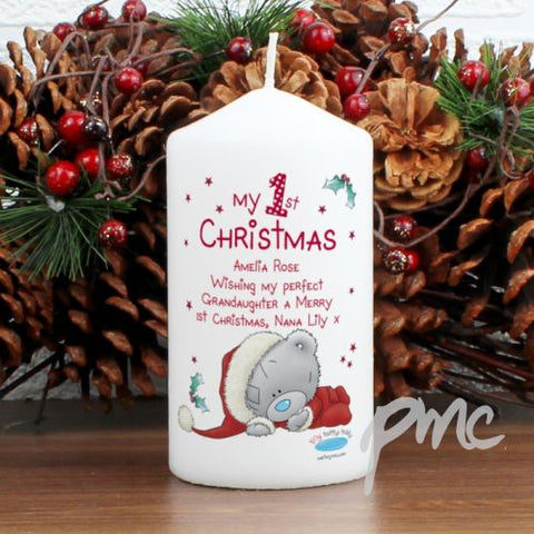 Personalised Me To You My 1st Christmas Candle