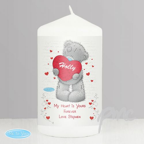 Personalised Me to You Big Heart Candle
