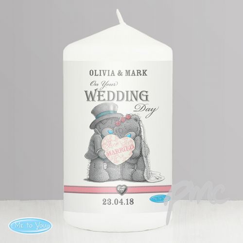 Personalised Me To You Wedding Couple Candle