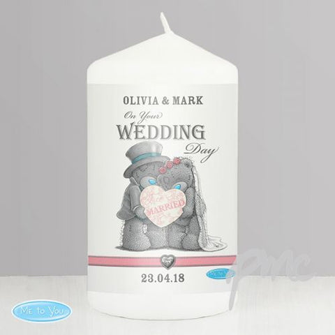 Personalised Me To You Wedding Couple Candle