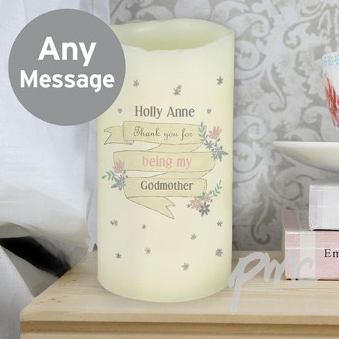 Personalised Garden Bloom LED Candle