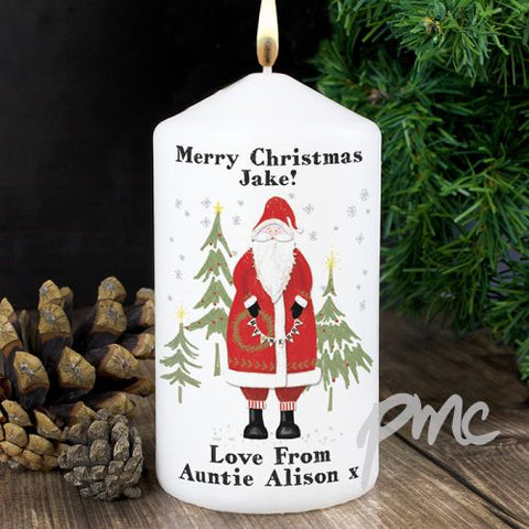 Personalised Father Christmas Candle