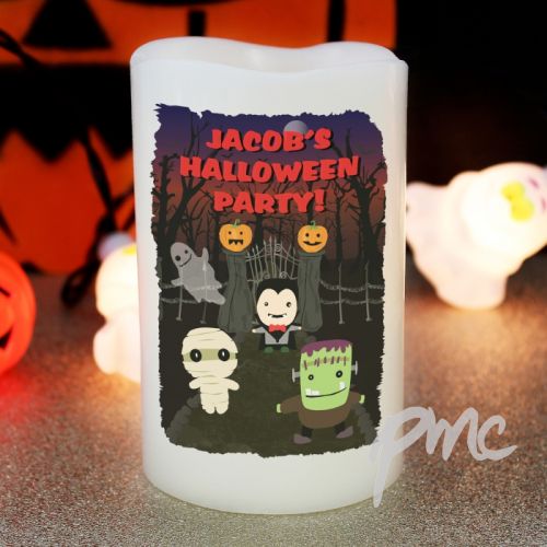 Personalised Halloween LED Candle