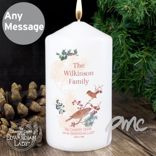 Personalised Country Diary Midwinter Candle