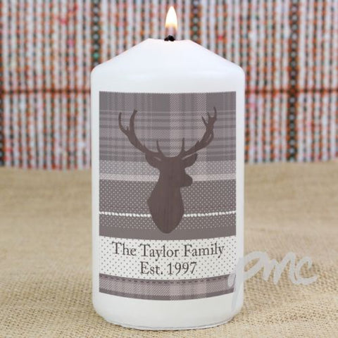 Personalised Highland Stag Candle