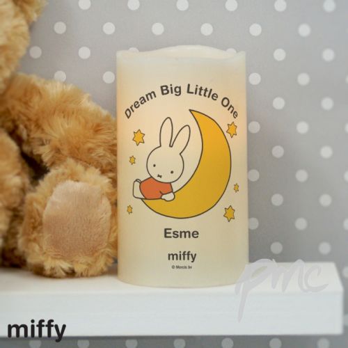 Personalised Miffy Moon & Stars Nightlight LED Candle