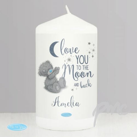 Personalised Me to You 'Love You to the Moon and Back' Pillar Candle