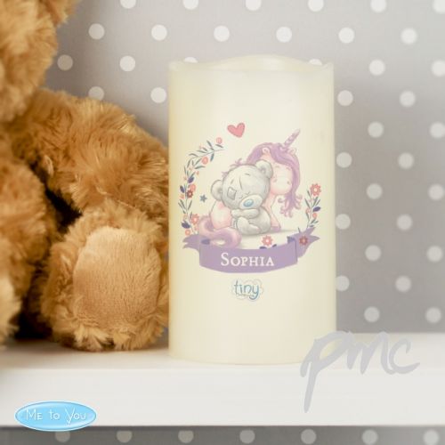 Personalised Tiny Tatty Teddy Unicorn Nightlight LED Candle
