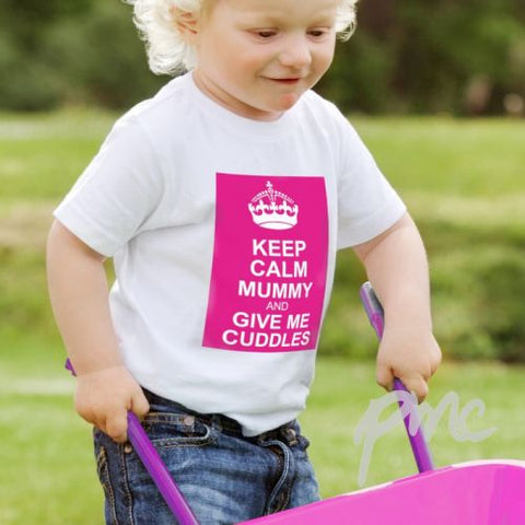 Personalised Pink Keep Calm T-Shirt 1-2 Years
