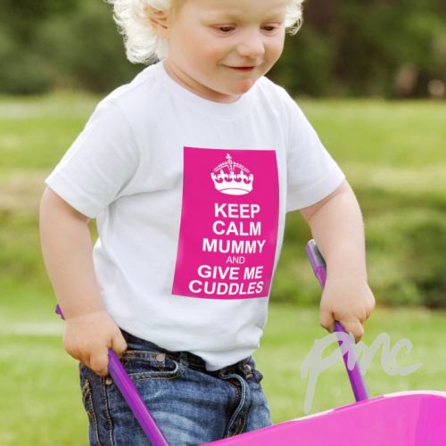 Personalised Pink Keep Calm T-Shirt 2-3 Years