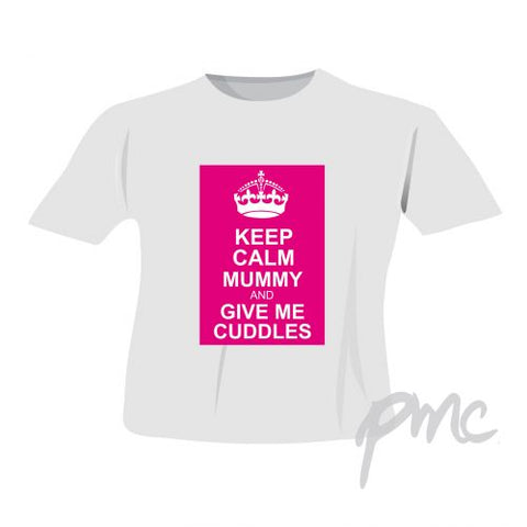 Personalised Pink Keep Calm T-Shirt 3-4 Years