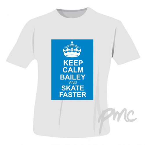 Personalised Blue Keep Calm T-Shirt 14-15 Years
