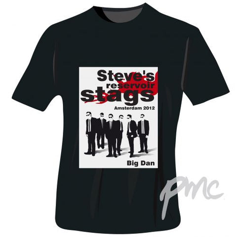 Personalised Reservoir Stags T-Shirt - Black - Large