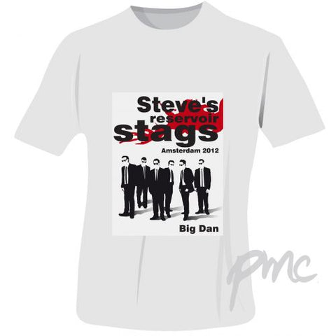 Personalised Reservoir Stags T-Shirt - White - Small